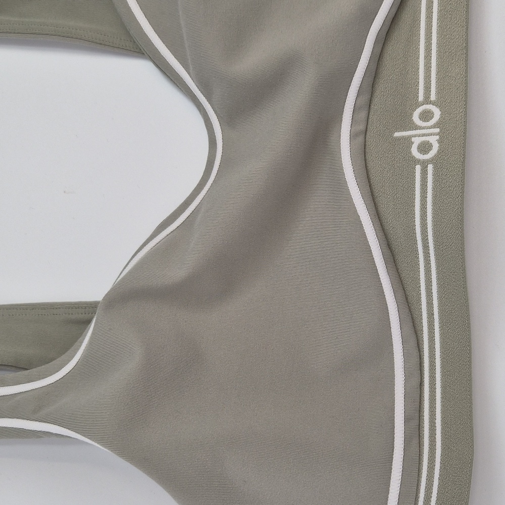 Alo Yoga Airbrush Heart Throb Bra Limestone Medium - Picture 4 of 8